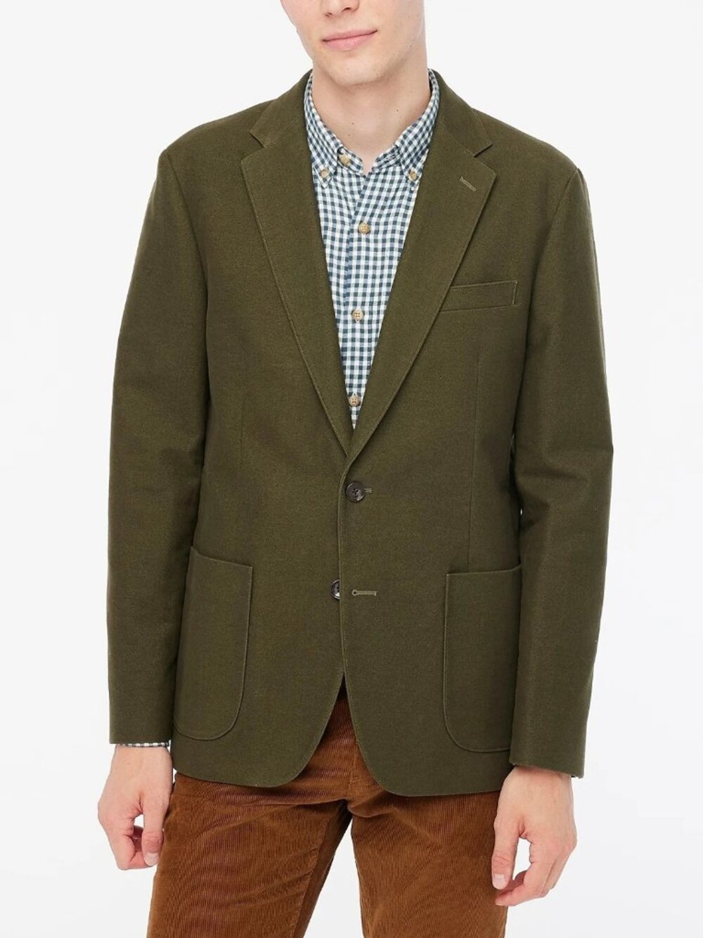NWOT Men's J Crew Thompson Moleskin Blazer Loden Green Size 44R